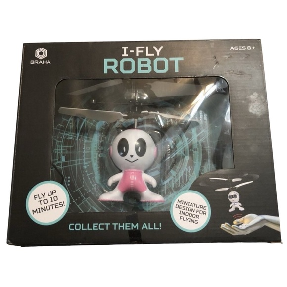 BRAHA I-Fly Robot Miniature Flying Helicopter White/Black/Pink ~ FACTORY SEALED - Picture 3 of 8